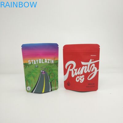 Las galletas de la muestra libre 3.5g 7g 14g 28g 1pound se levantan los bolsos para los cáñamos Runtz Kush Haze del cáñamo CBD