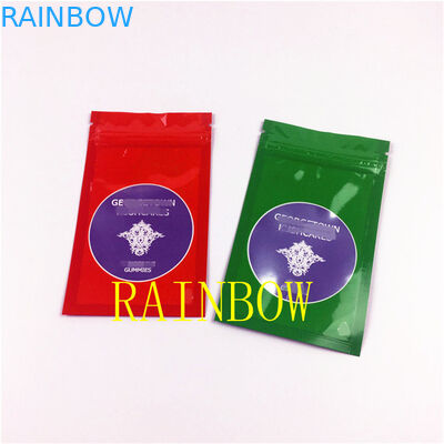 El apretón de encargo del LOGOTIPO selló bolsos planos de la lámina de mylar con la ventana clara para los edibles del polvo de Chia Seed Matcha que empaquetaban la bolsa