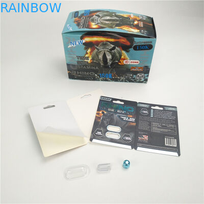 tarjetas sexuales de papel del rinoceronte 3K 7K de las tarjetas de las píldoras 3D de la pantera 90mic