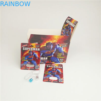 Aumento masculino de la tarjeta de la ampolla de la tarjeta 200mic 500K 3D de las píldoras 3D del rinoceronte 8