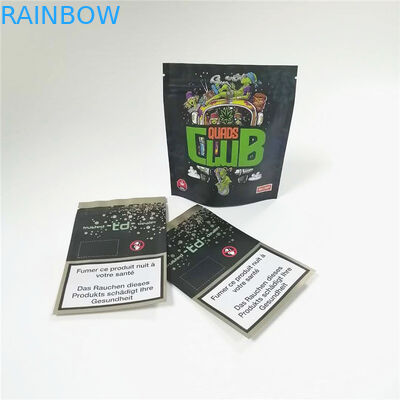 Bolso a prueba de niños CMYK 120mic de la cremallera de la lámina de mylar del SGS 14g 28g