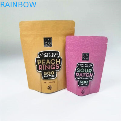 La bolsa Cbd Thc de la prueba del olor del MOPP CMYK Mylar se levanta la bolsa de la cremallera