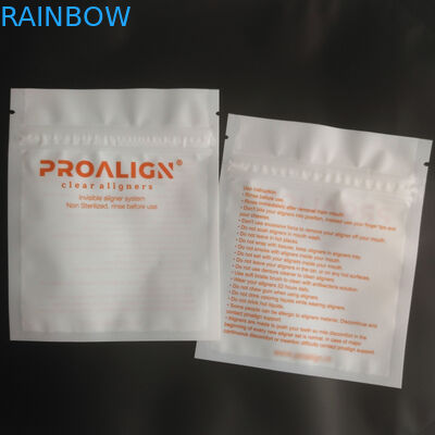 Fotograbado de los bolsos del envase de plástico de Cmyk 120mic MOPP de los dientes con un lado