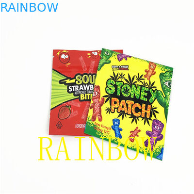 caramelos de la bolsa de la lámina de mylar del sellado caliente de 100mic Edibles CMYK 80x100m m VMPET