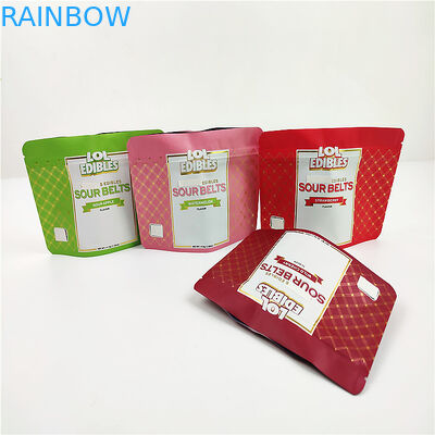 Las galletas Mylar del Mopp 180mic 3.5g empaquetan bolsos de la cremallera de la prueba del olor del ANIMAL DOMÉSTICO del SGS