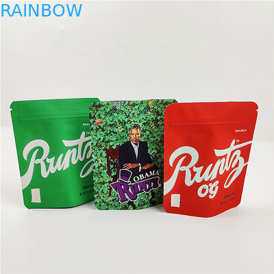 Las galletas Mylar del Mopp 180mic 3.5g empaquetan bolsos de la cremallera de la prueba del olor del ANIMAL DOMÉSTICO del SGS