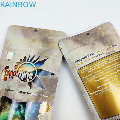 Bolsas de empaquetado del bolso 3.5g CBD Mylar de la prueba del olor de la galleta del FSC BSCI CMYK