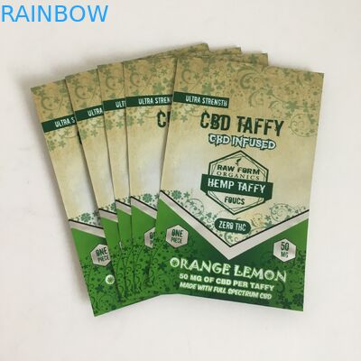 La prueba Mylar del olor empaqueta la flor Ziplock del cáñamo que CBD plástico infundió los bolsos de empaquetado de Gummies Mylar del caramelo de 50mg 100mg