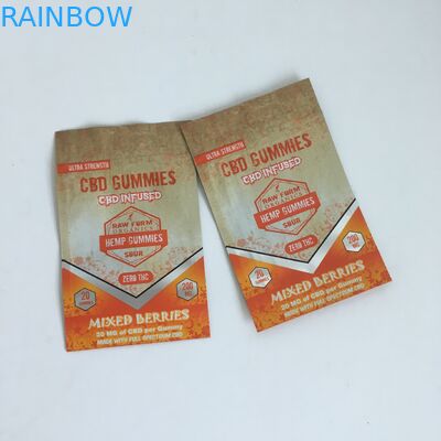 Imprimiendo la flor Ziplock CBD plástico del cáñamo infundió los bolsos de empaquetado de Mylar del Ziplock de 50mg 100mg Gummies