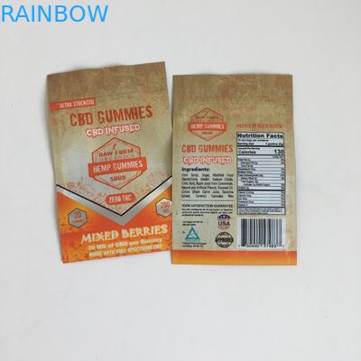 Imprimiendo la flor Ziplock CBD plástico del cáñamo infundió los bolsos de empaquetado de Mylar del Ziplock de 50mg 100mg Gummies