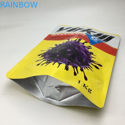 El soporte encima del empaquetado laminado compuesto del almacenamiento de la comida del polvo de la proteína del papel de aluminio empaqueta bolsos de polvo Ziplock de la comida 1kg