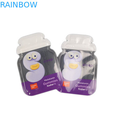 Empaquetado de encargo Ziplock plástico al por mayor de las bolsas de Logo Cb Edible Gummy Bags de la forma irregular