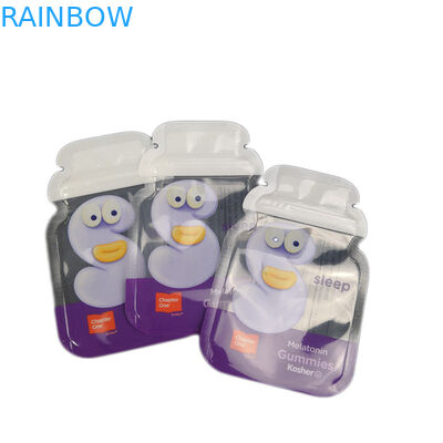 Empaquetado de encargo Ziplock plástico al por mayor de las bolsas de Logo Cb Edible Gummy Bags de la forma irregular