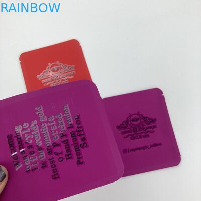 MOQ BAJO 500pcs que mylar comestible empaqueta el empaquetado impreso de encargo del bolso de la hoja empaqueta la comida para el azafrán y el té secos de azafrán