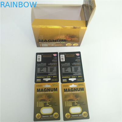 Píldoras del sexo de Pantone que empaquetan la tarjeta de empaquetado lenticular 3D del rinoceronte 69 de la tarjeta