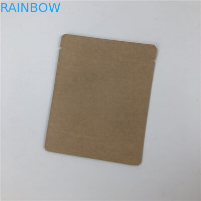 Acondicionamiento de los alimentos impermeable aluminizado tres paquetes de comida laterales de la categoría alimenticia de Fliter del goteo de la bolsa de papel de Kraft del sello