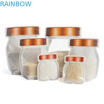 Mason Jar Pouches For CBD siembra bolsas que embalan irregulares de la hoja Indica de Gummies THC de la flor de CBD con la cremallera