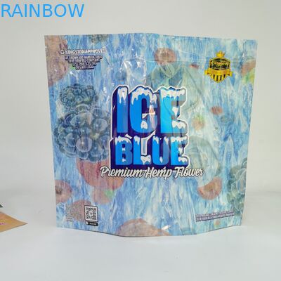 Tres bolso herbario impreso de encargo de la cremallera de la cápsula del aceite de las malas hierbas CBD del bolso del aceite de la hoja del tabaco del sello del lado