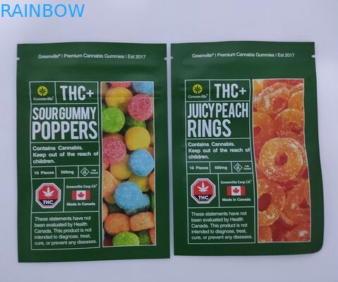 compinches del papel de aluminio de 1g 4g 7g 10g que empaquetan el bolso de la prueba del olor del delta 8 de la bolsa de los gummies del bolso CBD con la cremallera