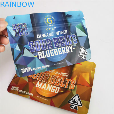 compinches del papel de aluminio de 1g 4g 7g 10g que empaquetan el bolso de la prueba del olor del delta 8 de la bolsa de los gummies del bolso CBD con la cremallera