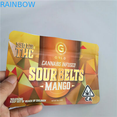 4X6 avanza lentamente el Ziplock de Mylar empaqueta malas hierbas suizas alineadas hoja de THC CBD