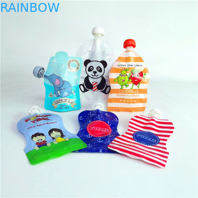 el bolso líquido plástico al por mayor de Mylar de la bolsa del canalón de la prueba para los paquetes de empaquetado de la bolsa de la comida del líquido del jugo formó los bolsos de mylar