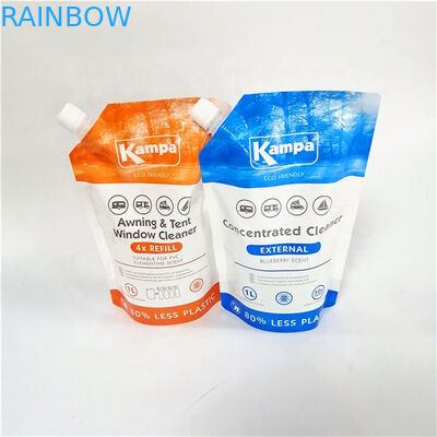 el bolso líquido plástico al por mayor de Mylar de la bolsa del canalón de la prueba para los paquetes de empaquetado de la bolsa de la comida del líquido del jugo formó los bolsos de mylar