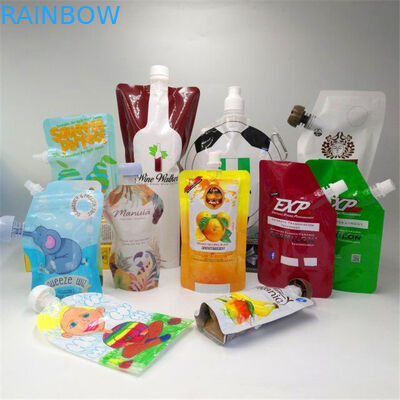 La bolsa líquida plástica mylar del canalón de la prueba empaqueta al por mayor para los paquetes de empaquetado de la bolsa de la comida del té de la leche de los alimentos para niños del jugo