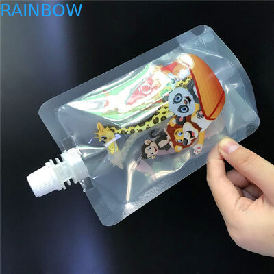 La bolsa líquida plástica mylar del canalón de la prueba empaqueta al por mayor para los paquetes de empaquetado de la bolsa de la comida del té de la leche de los alimentos para niños del jugo
