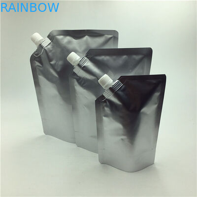 Personal modifique el líquido para requisitos particulares 1liter se levantan la bolsa mate del canalón del aceite de semilla de la etiqueta de la impresión del bolso