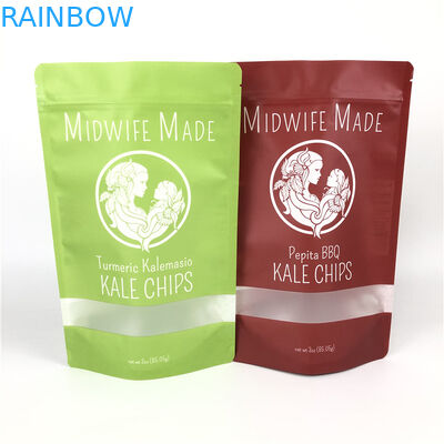 Veggies mezclados Chips Packaging Plastic Bag del paquete de los paquetes de la bolsa de la fruta seca herbaria de encargo orgánica plástica Ziplock de Matcha