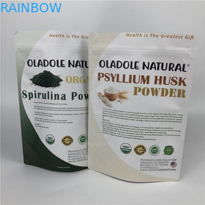 Bolsas de papel blancas de impresión de encargo de Kraft de la bolsa de Chips Zip Lock Stand Up