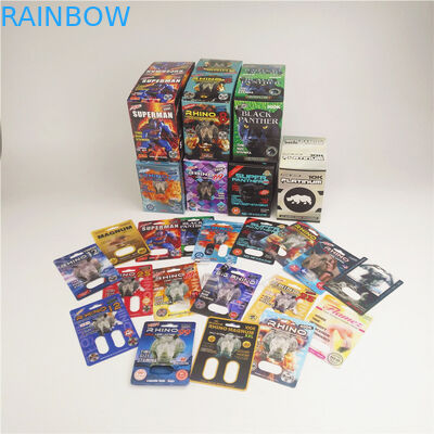 La cápsula del rinoceronte de la píldora ampolla el papel reciclado 200mic de papel de empaquetado del rinoceronte 7 de las tarjetas