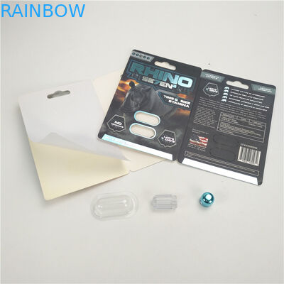 Píldoras masculinas de impresión ULTRAVIOLETA del reforzador de la tarjeta de la pantera de 200mic 3D con la exhibición ULTRAVIOLETA