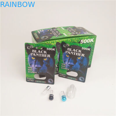 La tarjeta lenticular 200mic de la píldora del sexo del rinoceronte de Libigrow 3d ampolla las tarjetas de papel