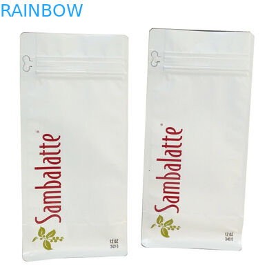 Bolso inferior plano de desgasificación de la cremallera de Matte Coffee Pouch 110mic CMYK MOPP de la válvula