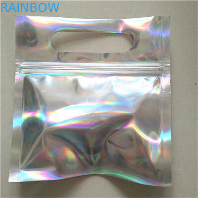 De los caramelos de la categoría alimenticia del levantar impresión olográfica gomosa de las bolsas CYMK Digitaces con el agujero