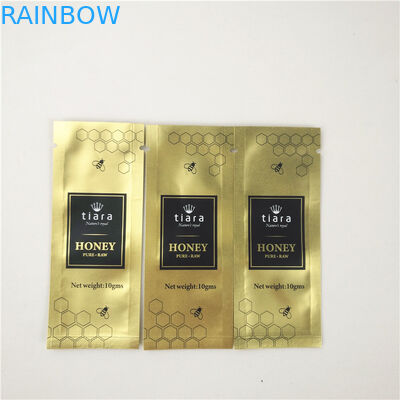 Honey Syrup Three Side Seal empaqueta CMYK 10C Gravnre que imprime que se puede volver a sellar durable
