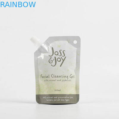 Cosméticos de plástico de papel personalizado Stand Up Spout Pouch Crema facial Embalaje Bolsas de recarga