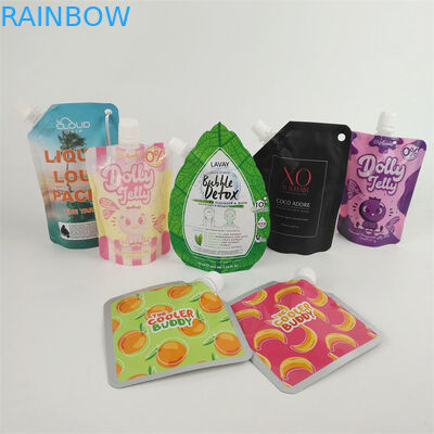 Cosméticos de plástico de papel personalizado Stand Up Spout Pouch Crema facial Embalaje Bolsas de recarga