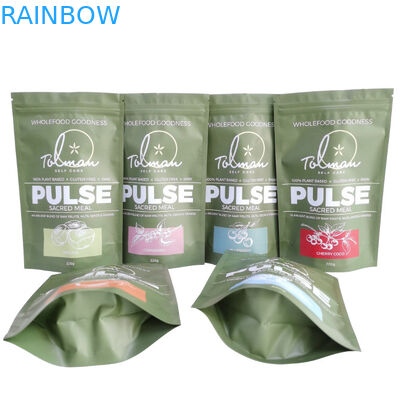 Bolsas de plástico comestibles modificadas para requisitos particulares de Mylar que empaquetan el soporte del Ziplock encima de la bolsa para la comida