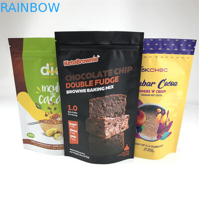 El papel de aluminio de la bolsa de plástico de la cerradura de la cremallera de la categoría alimenticia se levanta el bolso con la cremallera