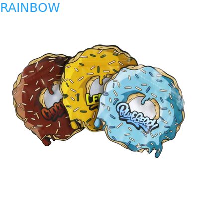 La aduana cortada con tintas que se puede volver a sellar irregular del bolso de Mylar del círculo redondo forma 3,5 7 gramos