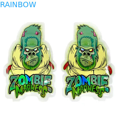 La flor de las bolsas de plástico de Mylar Edibles de la prueba del olor siembra los bolsos olográficos 3.5G de la forma redonda