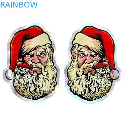 La aduana cortada con tintas que se puede volver a sellar irregular de la bolsa del caramelo del círculo forma el bolso 3.5G 7G de Mylar