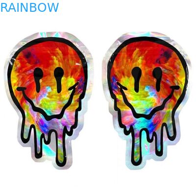 La aduana cortada con tintas que se puede volver a sellar irregular de la bolsa del caramelo del círculo forma el bolso 3.5G 7G de Mylar