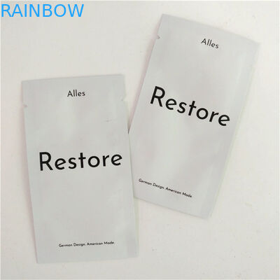 Los cosméticos térmicos en caliente muestrean bolsos planos de empaquetado del sello de los lados de la lámina de mylar 3 de la bolsa de las bolsitas