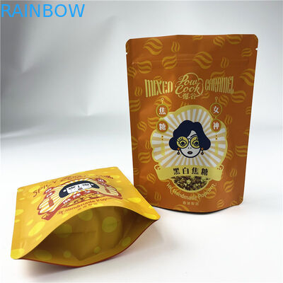 El Ziplock impreso de Mylar de las palomitas de la barra de la proteína del bocado empaqueta el paquete plástico 250g de la comida