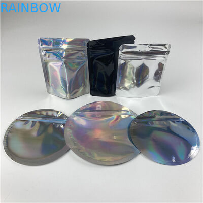 El soporte plástico de la ronda encima de la bolsa Runtz Edibles de la cremallera cortó el bolso formado 3.5g de Mylar con tintas