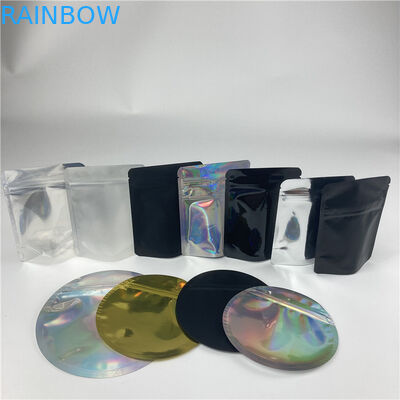 El soporte plástico de la ronda encima de la bolsa Runtz Edibles de la cremallera cortó el bolso formado 3.5g de Mylar con tintas